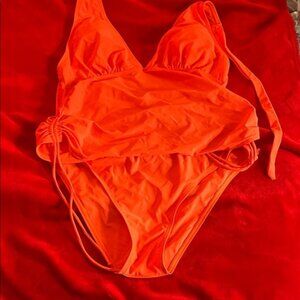 Vibrant Orange Swimsuit
